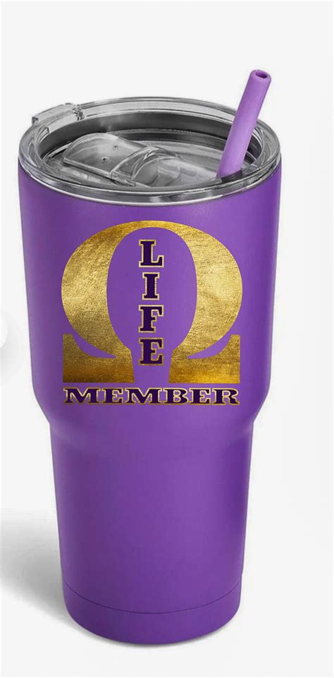 Express Design Group Omega Psi Phi Insulated Tumbler Purple